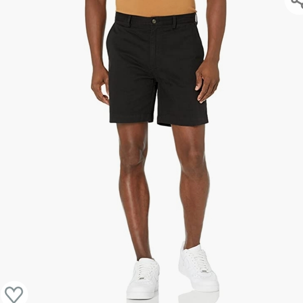 Amazon Essentials Black Classic Fit Flat  Front Shorts Size 42W NWOT